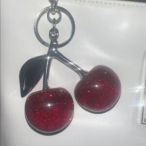 Red Cherry bag charm